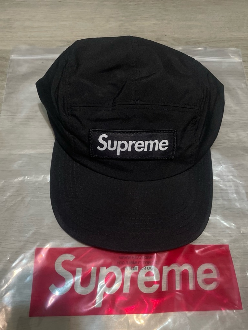 Supreme x gore-tex Black Camp Cap - Classic Box Logo